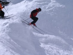 Brian dropping into a run at Crystal Mt