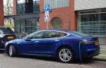 Electric car parked